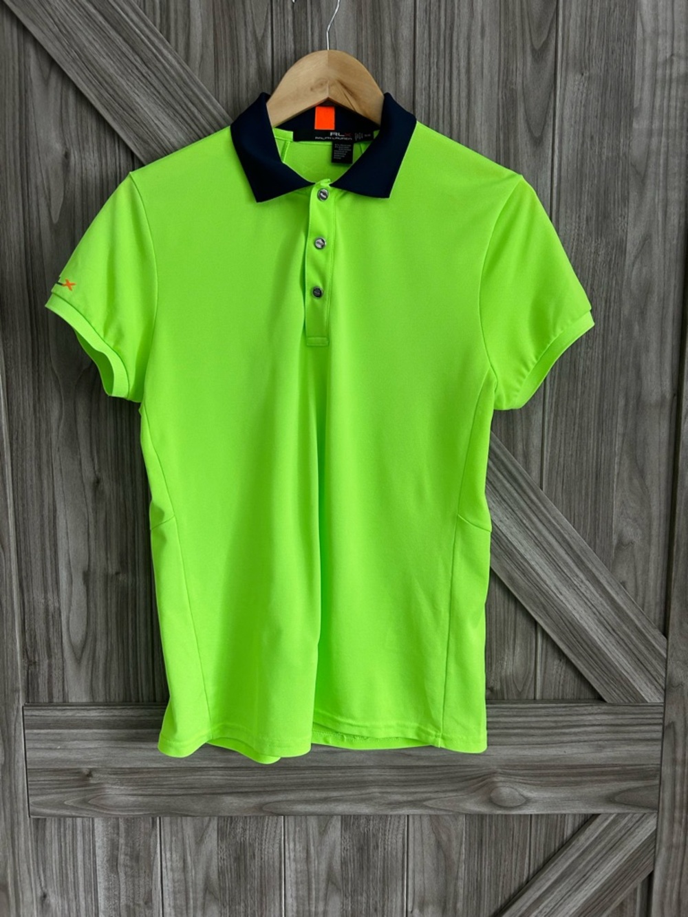 RLX Ralph Lauren Performance Neon Green Golf Polo
